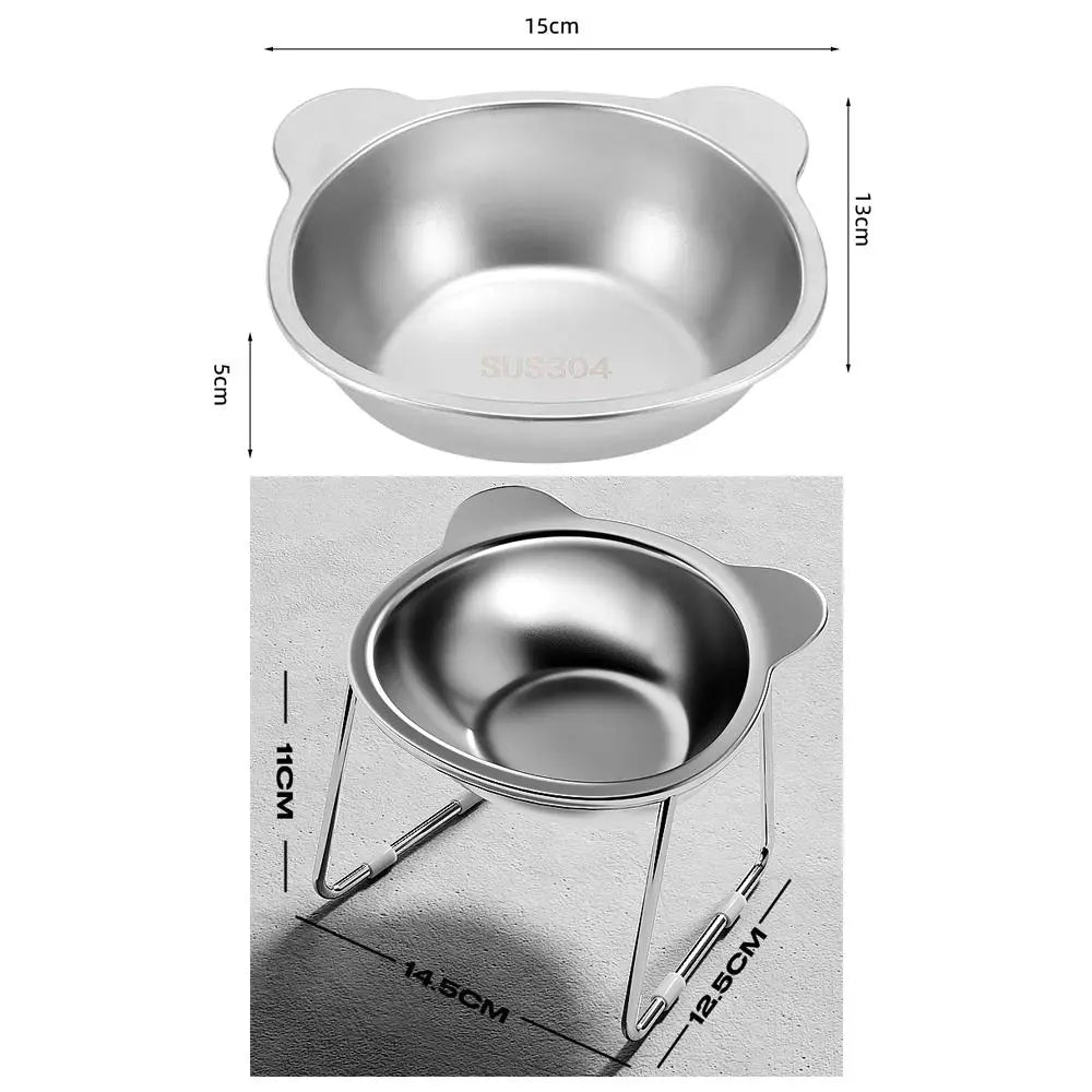 Tilted Raised Cat Food Bowl
