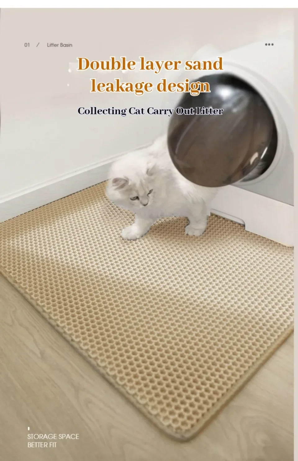 Double Layer EVA Cat Litter Mat