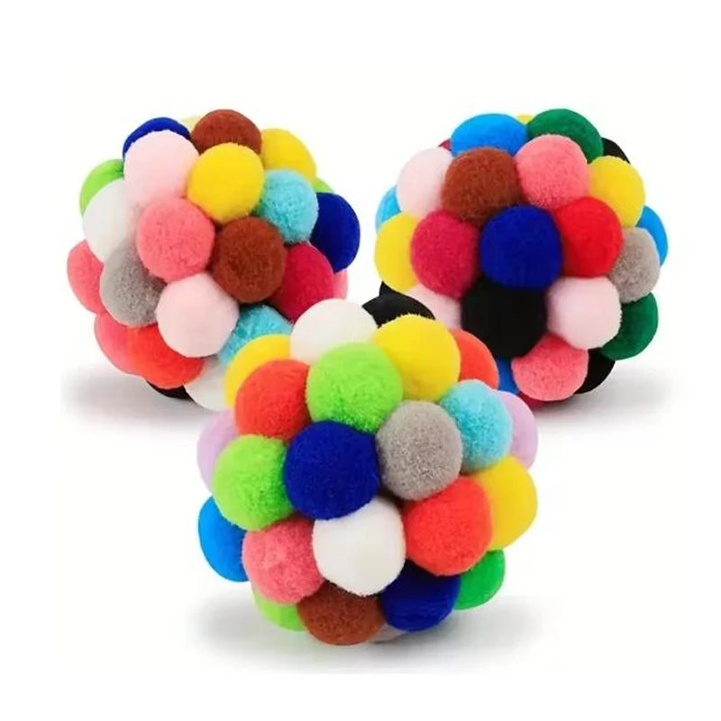 Cat Plush Bouncy Bell Ball Toy