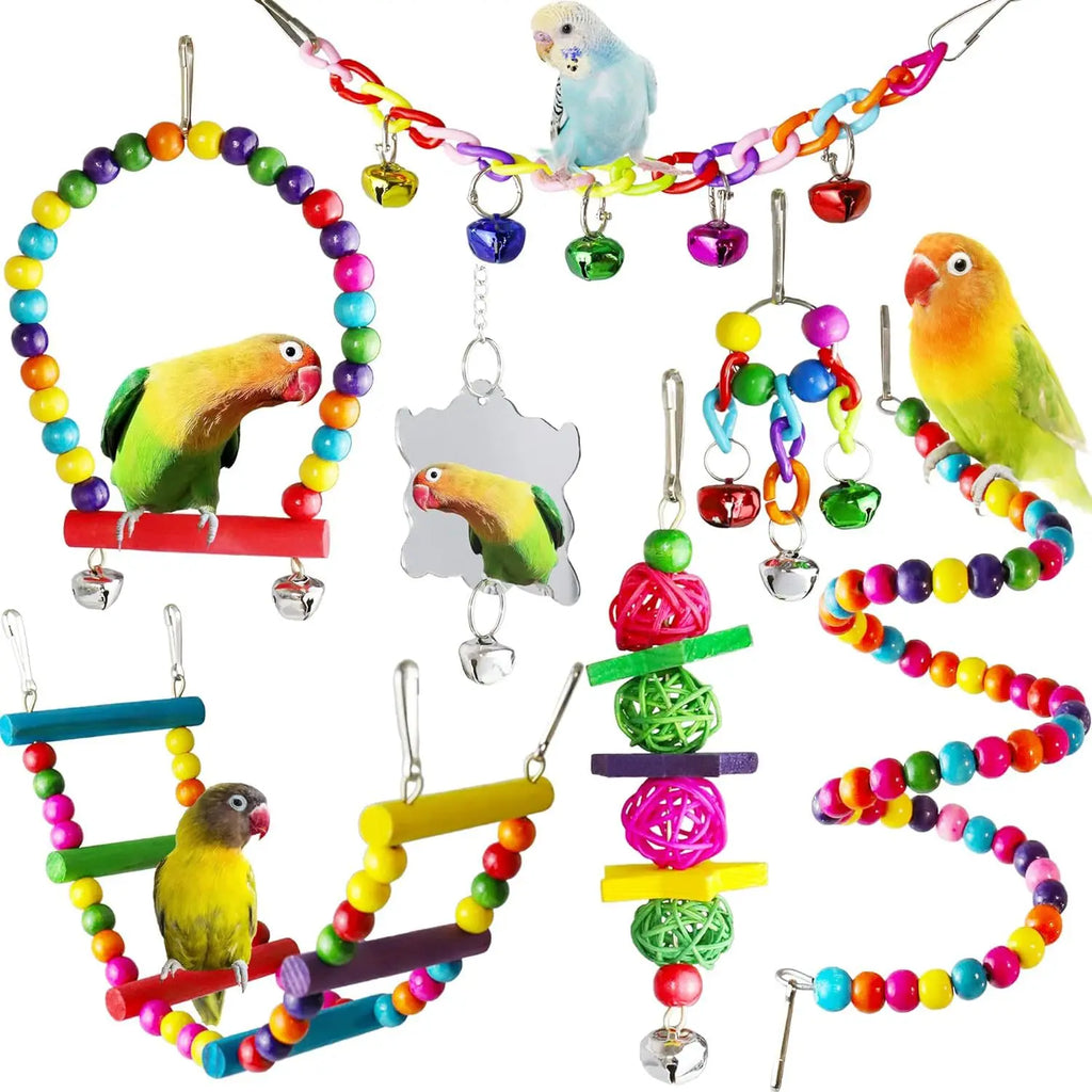Bird and Parrot Toys Swing Mirror & Accessories