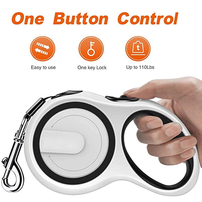 Extending Nylon Retractable Dog Leash 3/5/8M