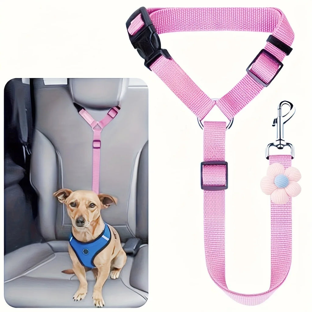 Adjustable Pet Car Seat Belt — Dog & Cat Safety Restraint