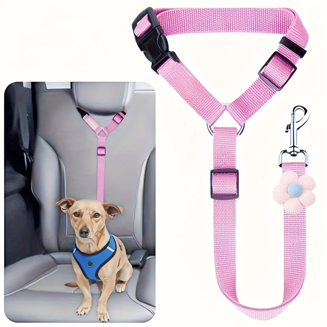 Adjustable Pet Car Seat Belt — Dog & Cat Safety Restraint