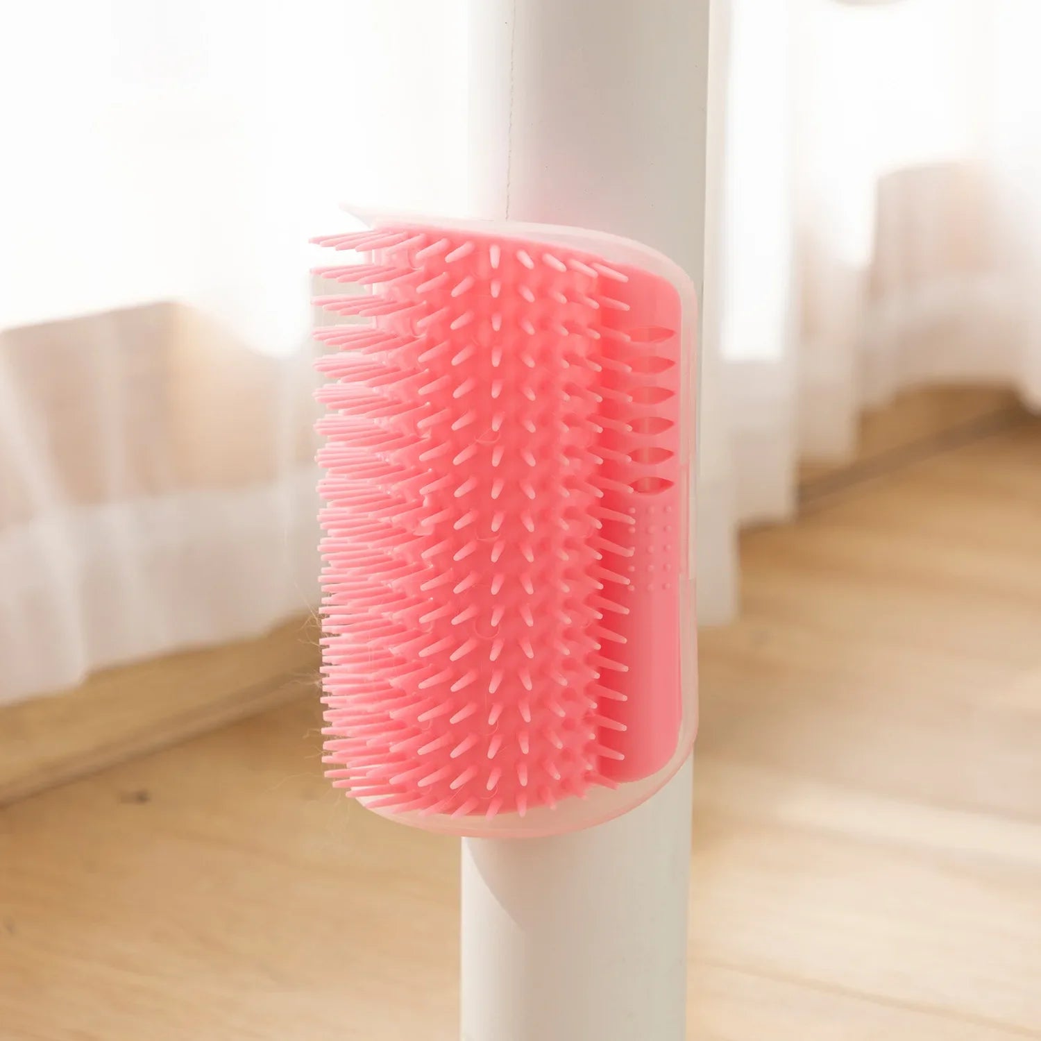 Cat Corner Wall Self-Grooming Brush – Scratch & Massage Scraper
