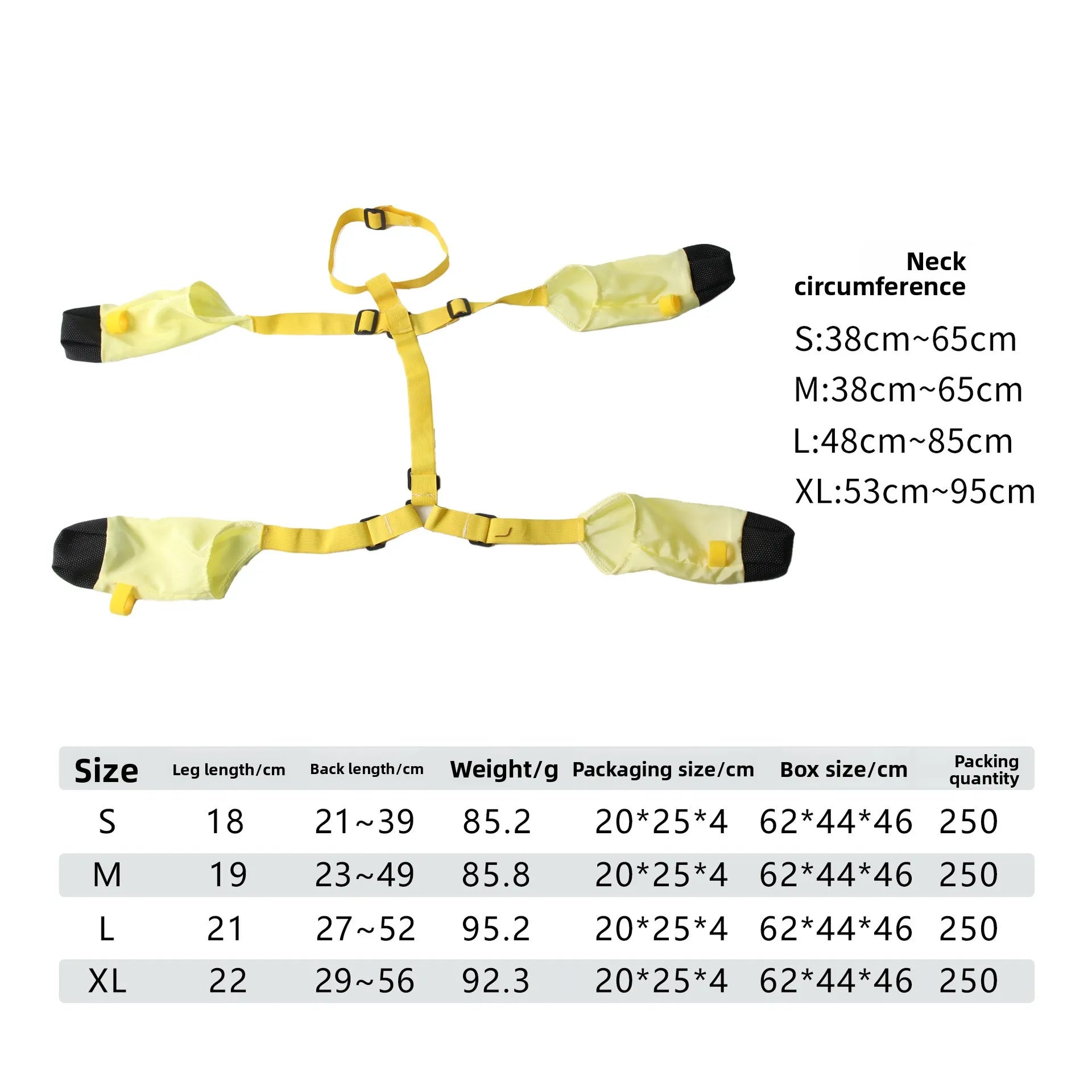 Waterproof Dog Boots — Silicone Paw Protection | Black & Yellow | Sizes M–XL