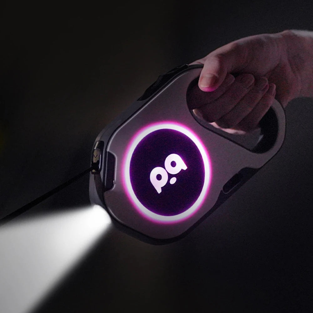 Retractable Dog Leash 5M — LED & Quick Release