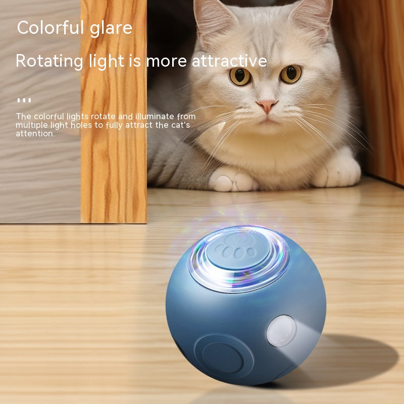 Smart Interactive Cat Ball Toy – Auto-Rolling with Colour Lights